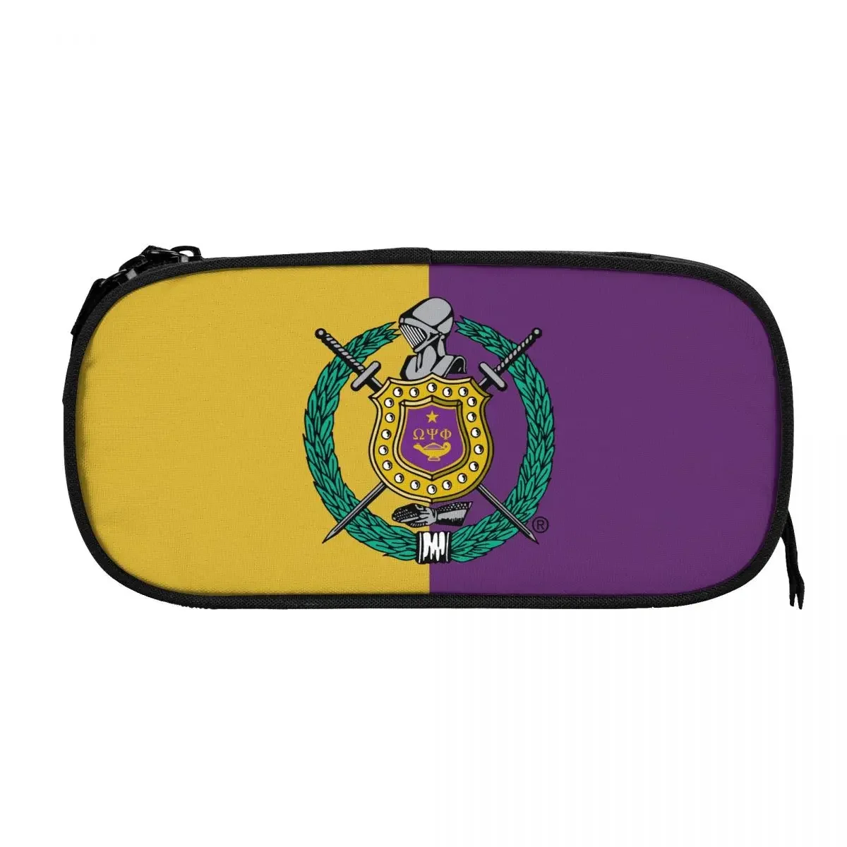 O-omega Fraternity Psi Phi OPP Big Capacity Pencil Pen Case Office College School Large Storage Bag Pouch Holder Box Organizer