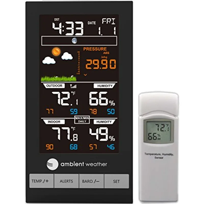 

WS-2801A Advanced Wireless Color Forecast Station w/Temperature, Humidity, Barometer