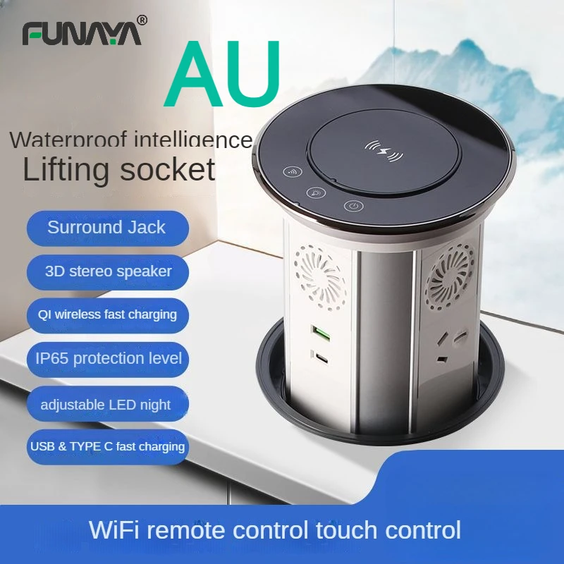Tomadas Pop-up Inteligentes Tomada de Mesa de Superfície Oculta com Usb Impermeável Elevação Bluetooth Tuya 15a 110v 240v 4000w