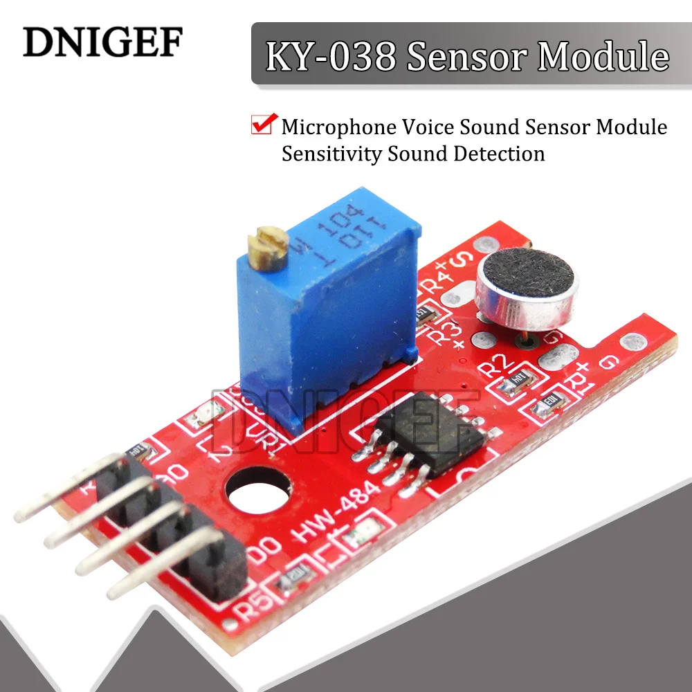 Microphone Voice Sound Sensor Module Analog Digital Output Sensors KY-038 For Arduino KY 038 High Sensitivity Sound Detection