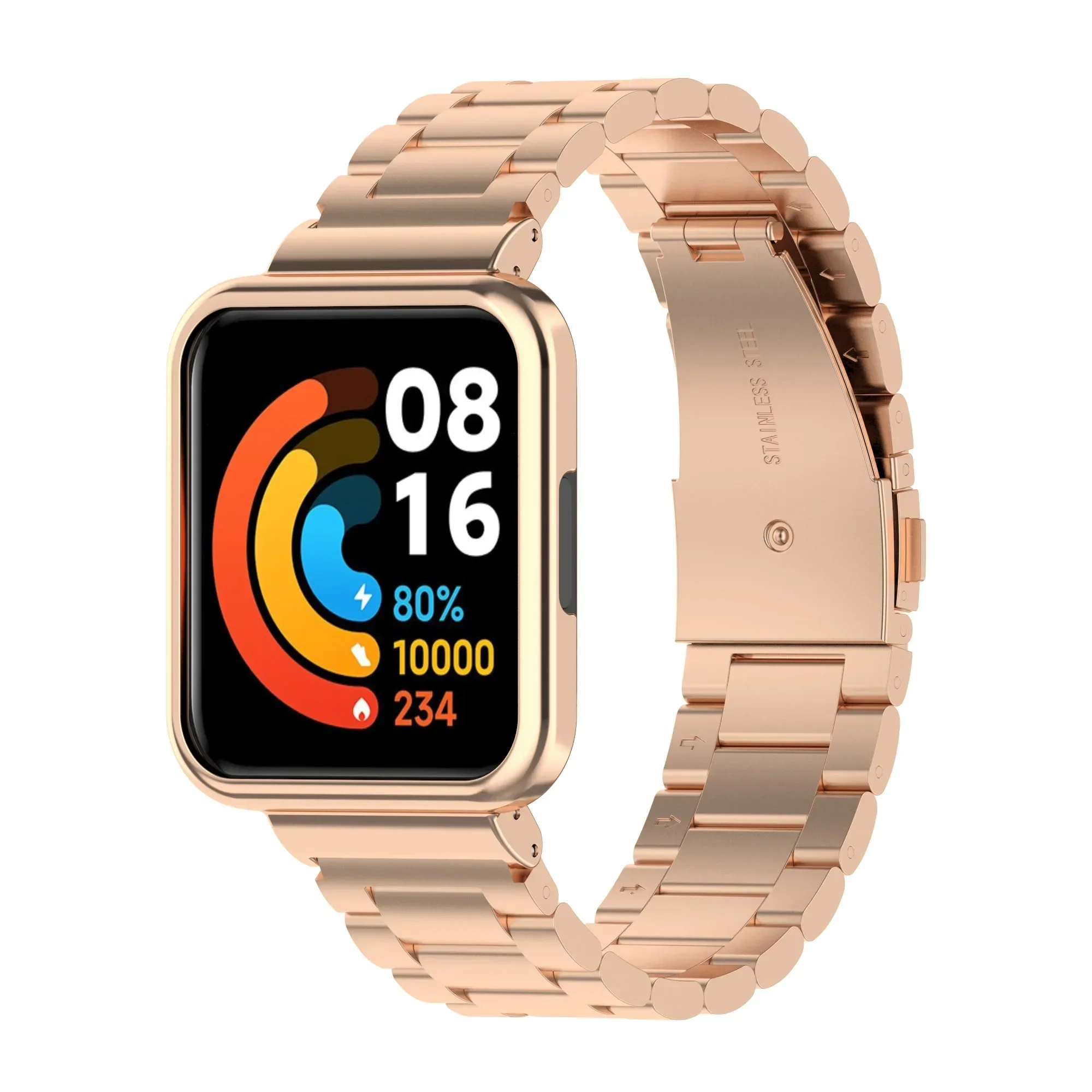 Pulseira de laço magnético para Redmi Watch 2 Lite, Strap Case Protector para Redmi Watch 3 Active Band, Xiaomi Watch Lite Metal Cover