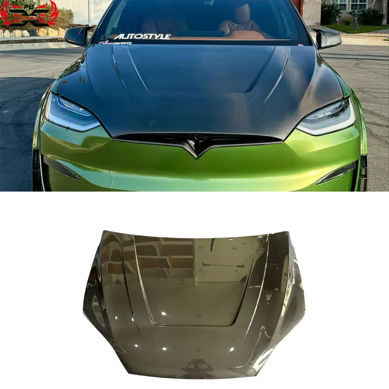 

Carbon Fiber Engine Hood for Model X 2022 2023 2024 Upgraded Front Hood Bonnet Cover Bodykit