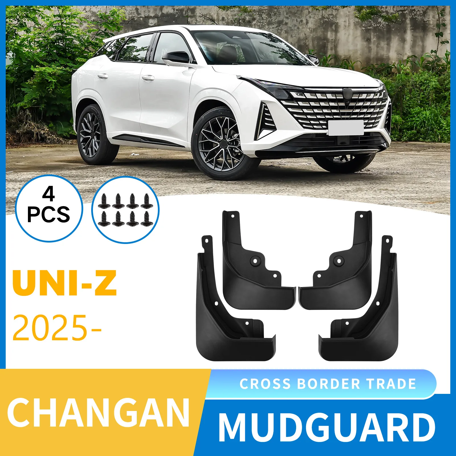 

Fenders For Changan Uniz UNI-Z 2025 car tire mudguard modification,Front Rear Flares Splash Guards Cover Car Accessorie