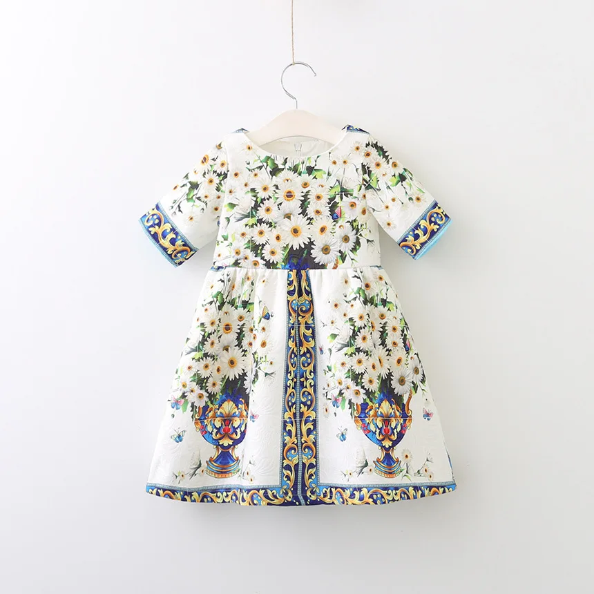 

Kids Party Dresses For Girls Printed Evening Princess Girls Dresses Birthday Young Girls Clothes Vestido Menina Children Dress