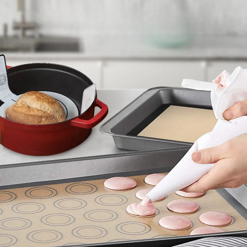 Tapete para Hornear Macarons de Santa Claus - para Moldes de Hornear - Para Hacer Macarons/Pasteles/Galletas - Antiadherente de Grado Profesional para Año Nuevo