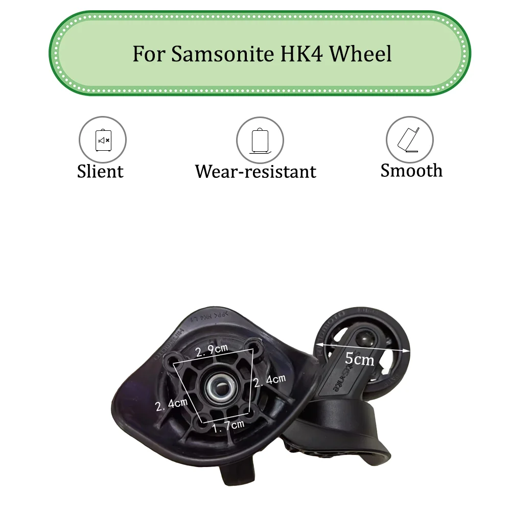 

For Samsonite HK4 Universal Wheel Replacement Suitcase Silent Smooth Shock Absorbing Durable Wheel Accessories Caster Wheels