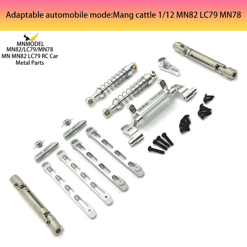 

MN82 LC79 MN781/12 Off-road Remote Control Truck Metal Upgrade Fittings Rod Shock Absorber Set