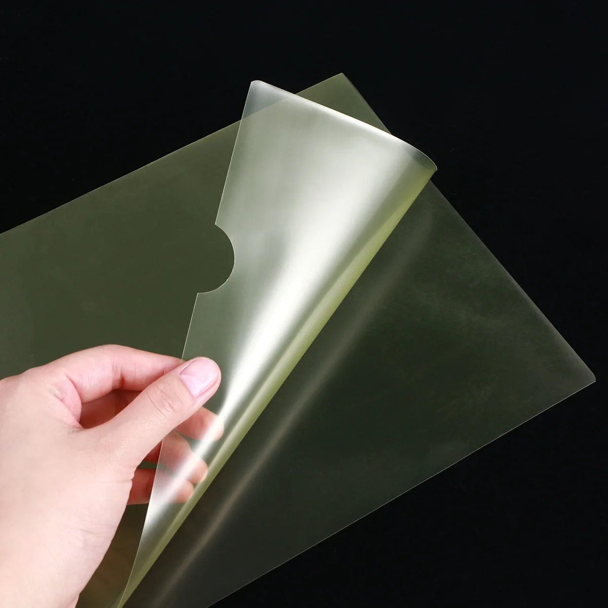 

30Pcs Transparent A4 File Folder L Shape Plastic Document Organizer for Home Office School Use Clear PP Stationery Storage