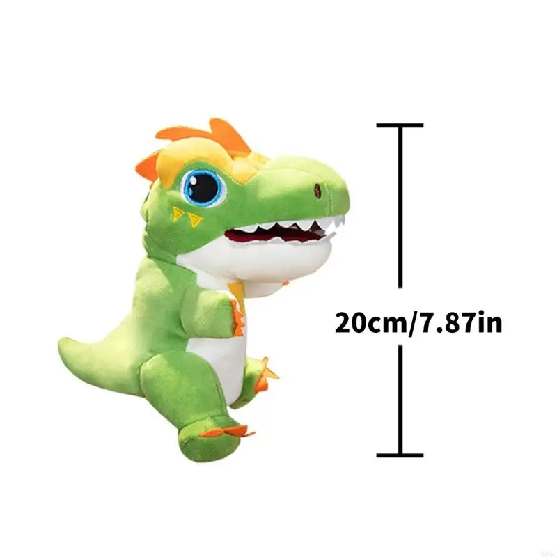M89c Cartoon Dinosaur Hand Puppet adorabile giocattolo peluche Regalo per narrazione della bocca