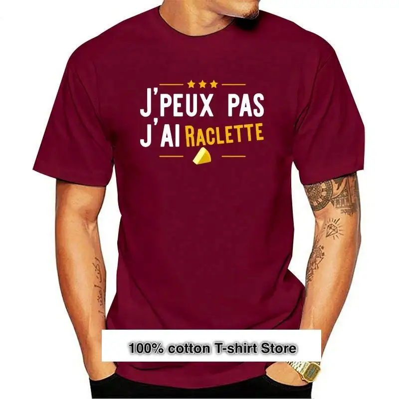 Nueva camiseta para hombre, camiseta de raclette j'ai, camisetas de humor fromage, camiseta para mujer