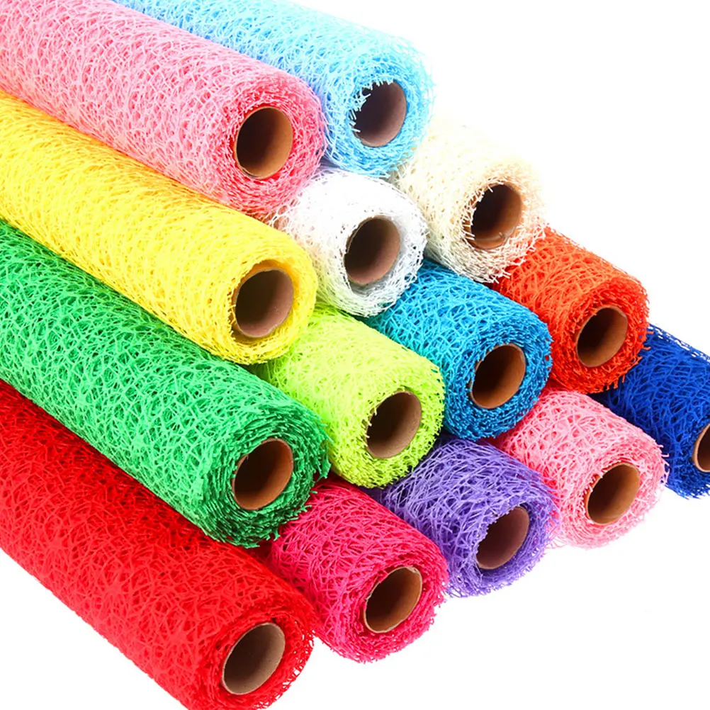 

1 Roll Long Large Size Jacquard Gauze Hanging Decor For Kids Diy Craft Party Wedding Backdrop Curtain Sea Blue Wrapping Gift