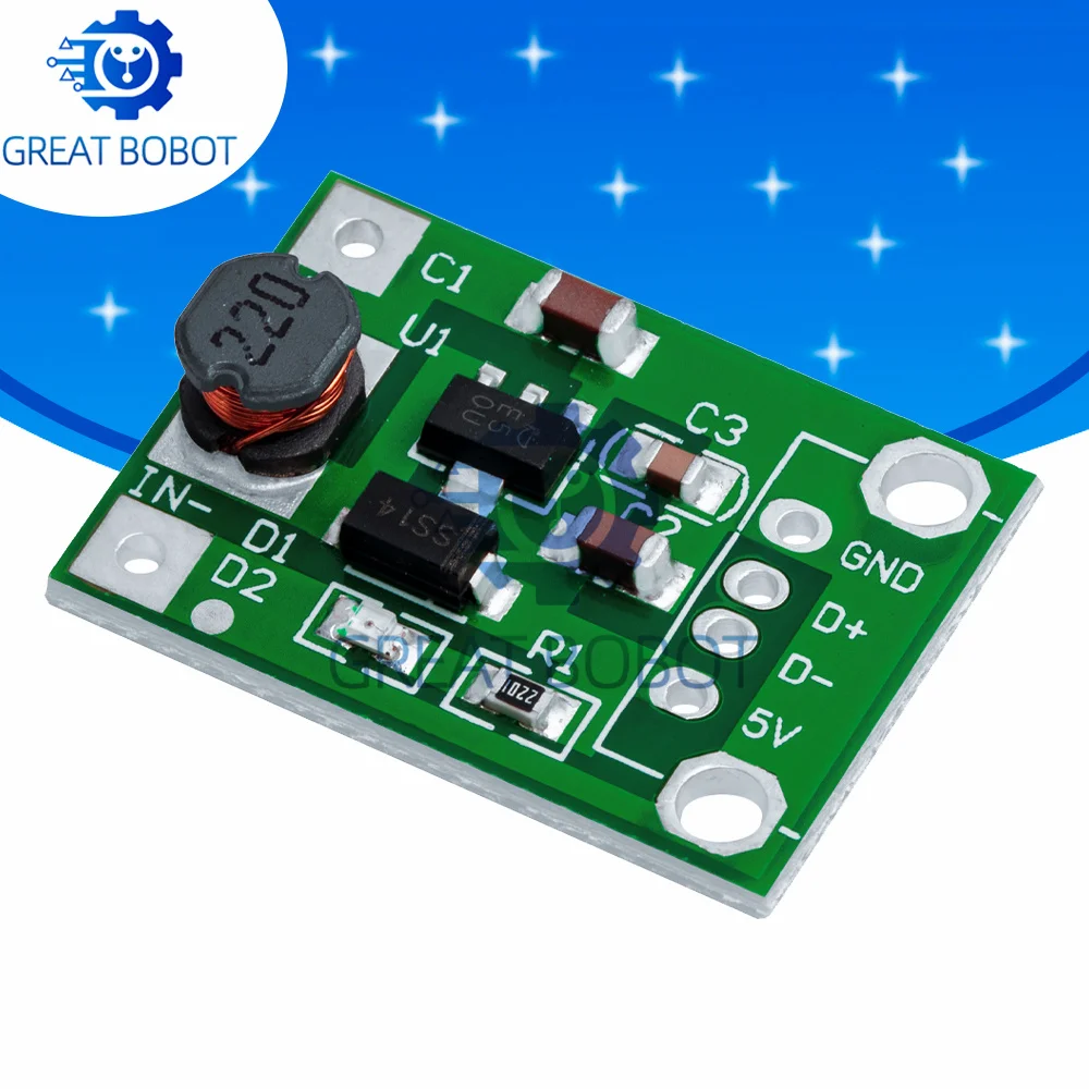 600mA DC - DC Mini Step Up Power Module: Ultra - Compact Design, 1-5V to 5V Step - up Boost Conversion