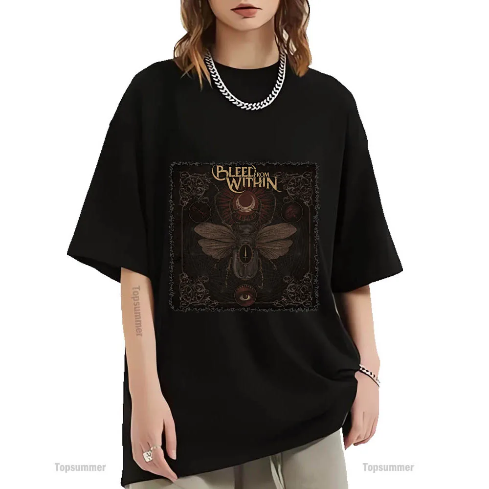 

Uprising Album T Shirt Bleed From Within Tour T-Shirt Gothic Rock Oversized Tshirts Couples Graphic Print Top