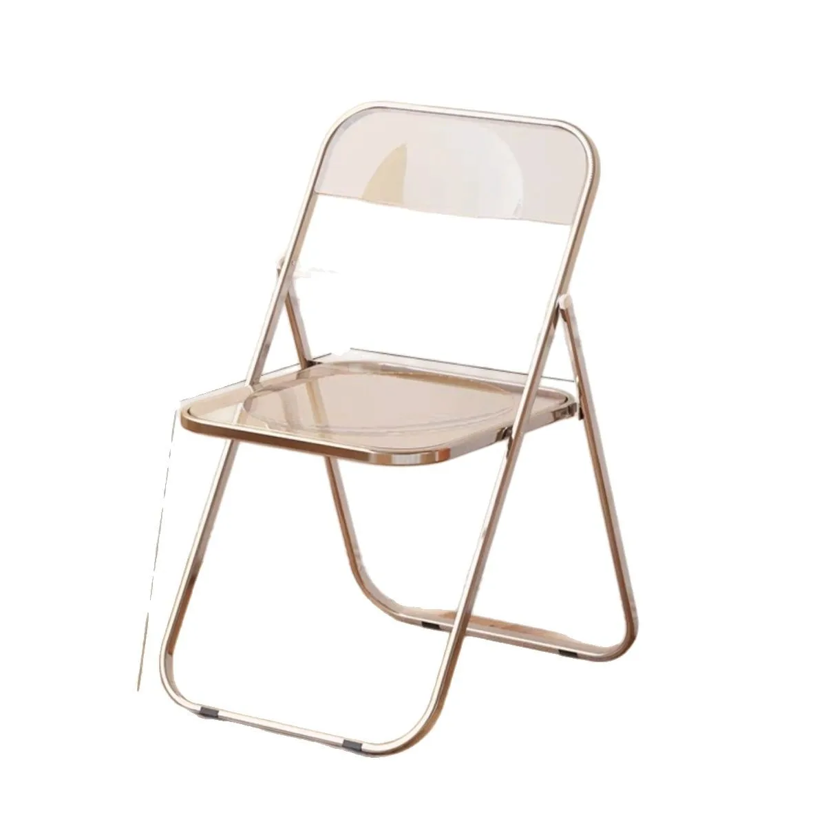 

Chair photo folding chair simple makeup acrylic backrest household stool dining chair thickened