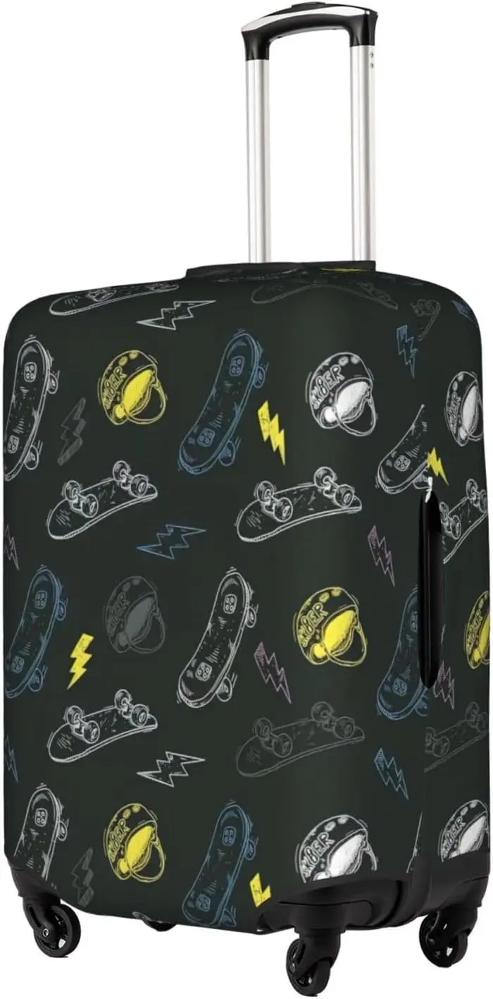 

Граффити скейтборд с принтом дорожный чехол для багажа эластичный чехол для чемодана протектор подходит для багажа 18-32 дюймов