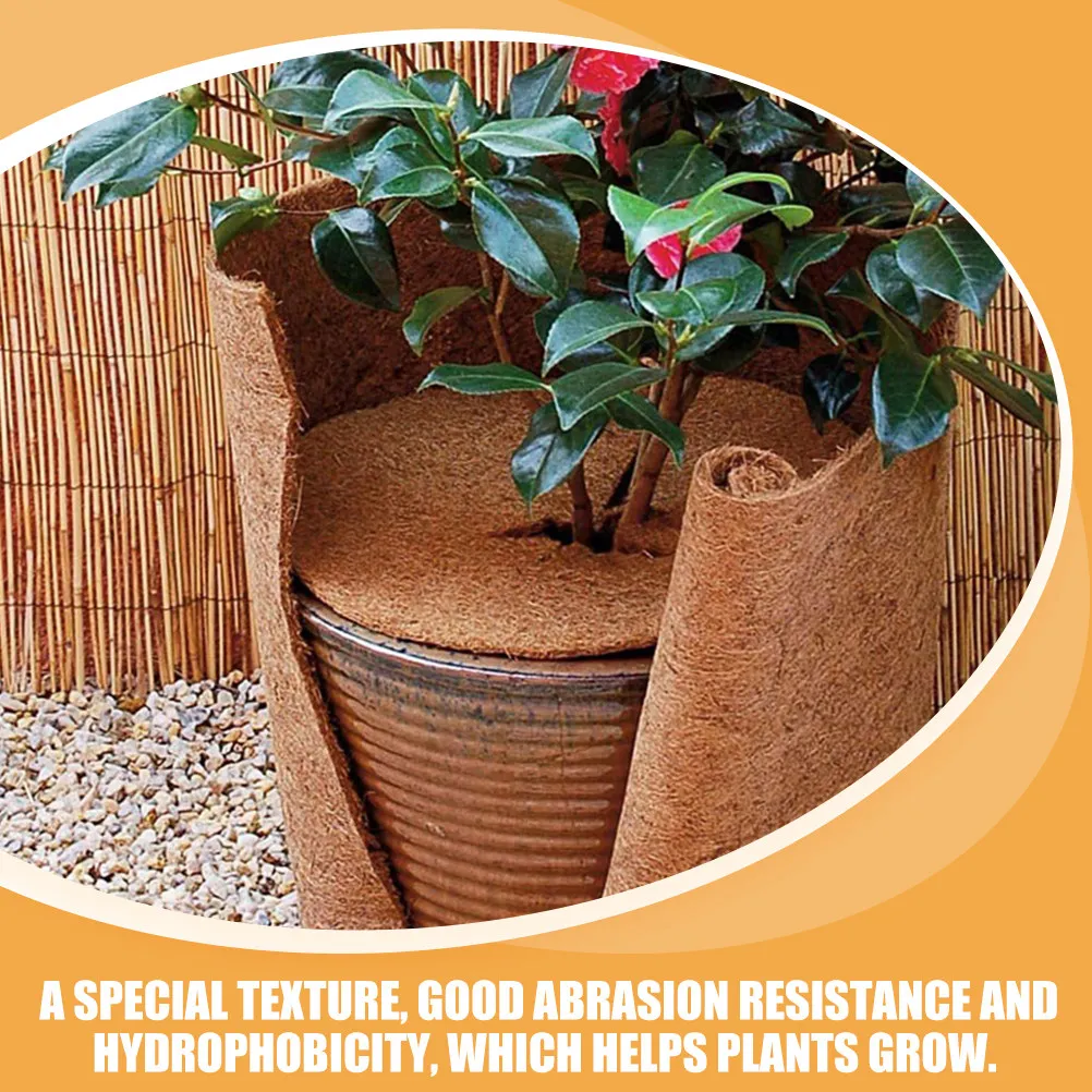 

8Pcs Hanging Basket Liners Coir Fiber Breathable Coconut Fiber Replacement Liners for Garden Plant Basket Flowerpot Liner Green