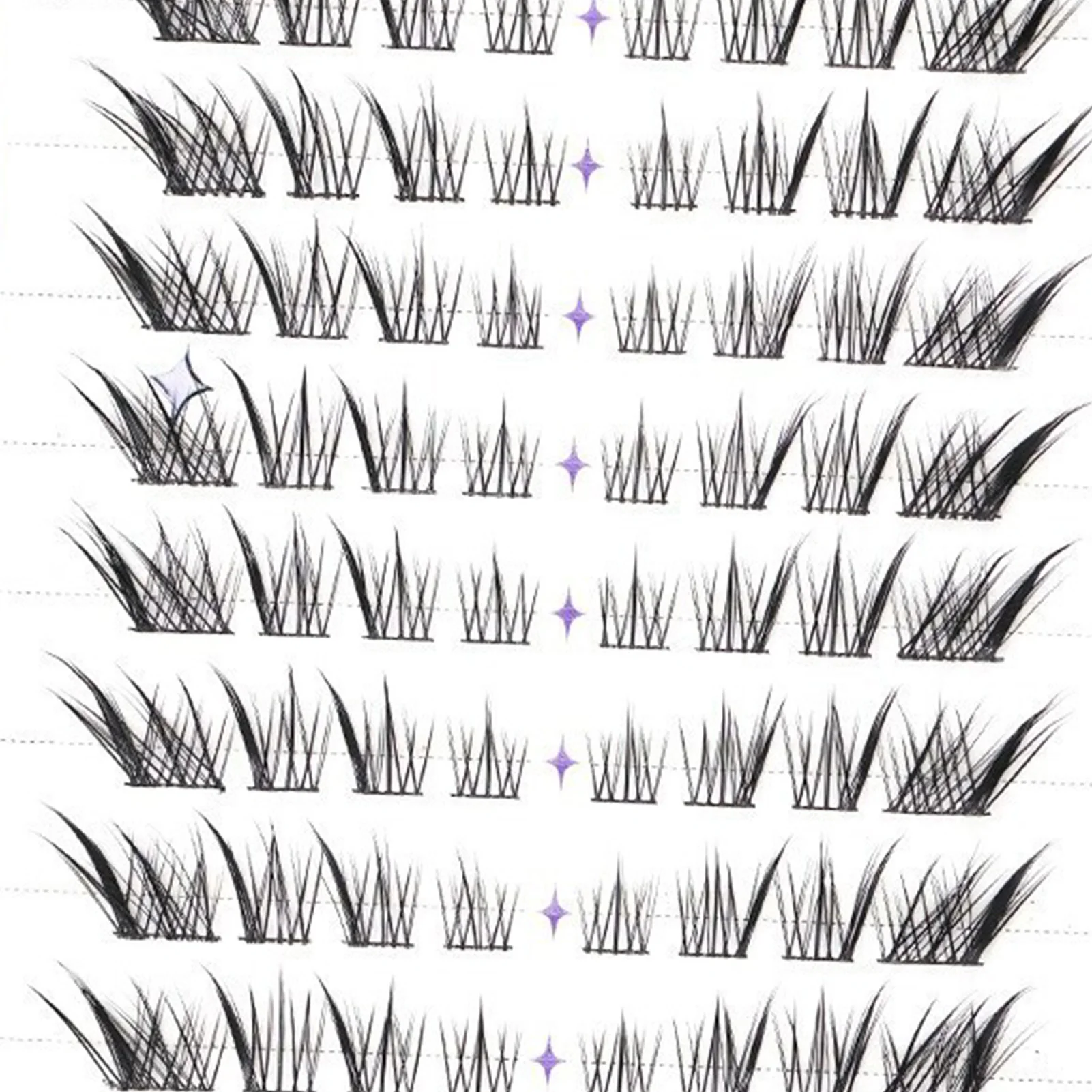 Ciglia finte di lunghezza mista da 10-14 mm C Curl Fascia nera morbida per un look completo naturale Estensioni delle ciglia cosplay quotidiane e per feste