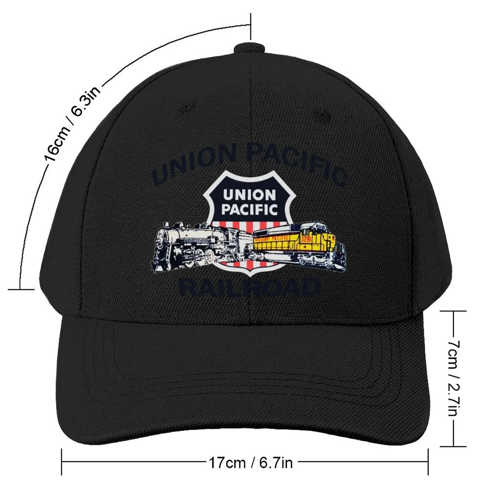 Union Pacific Railroad (retro) Baseball Cap birthday hiking hat Beach Bag Hats Woman Men's