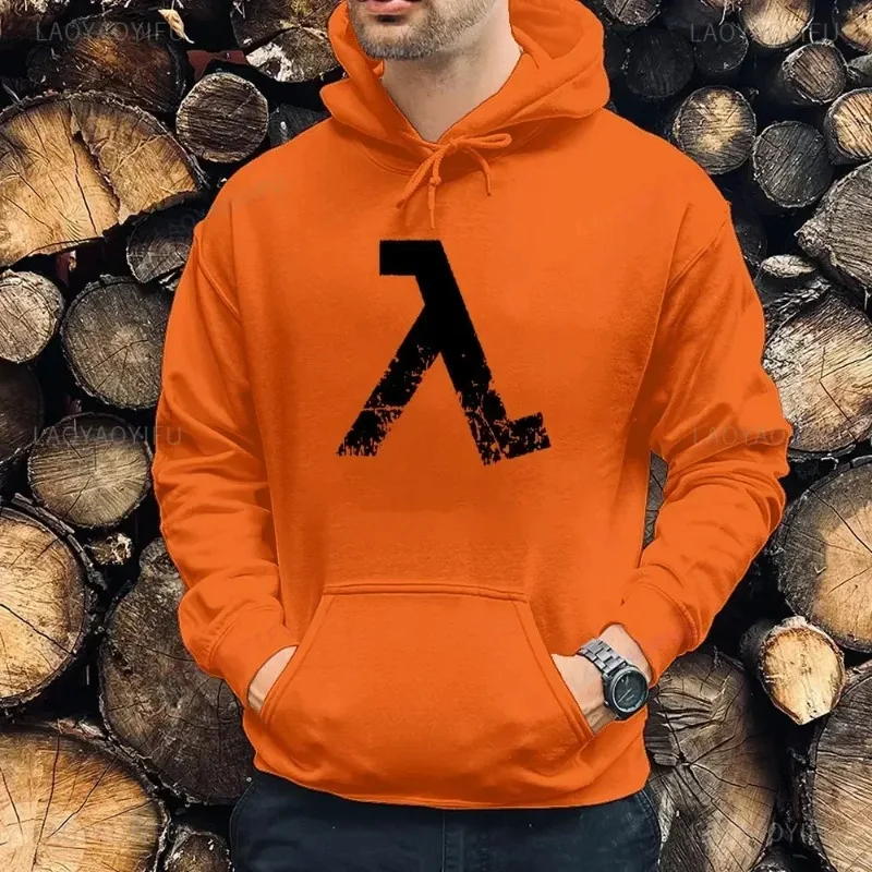 Black Mesa Research Facility Half-Life Pullover Hoodies Classic Shooting Game Generation 90's Half-life Game Clothes Men Hooded