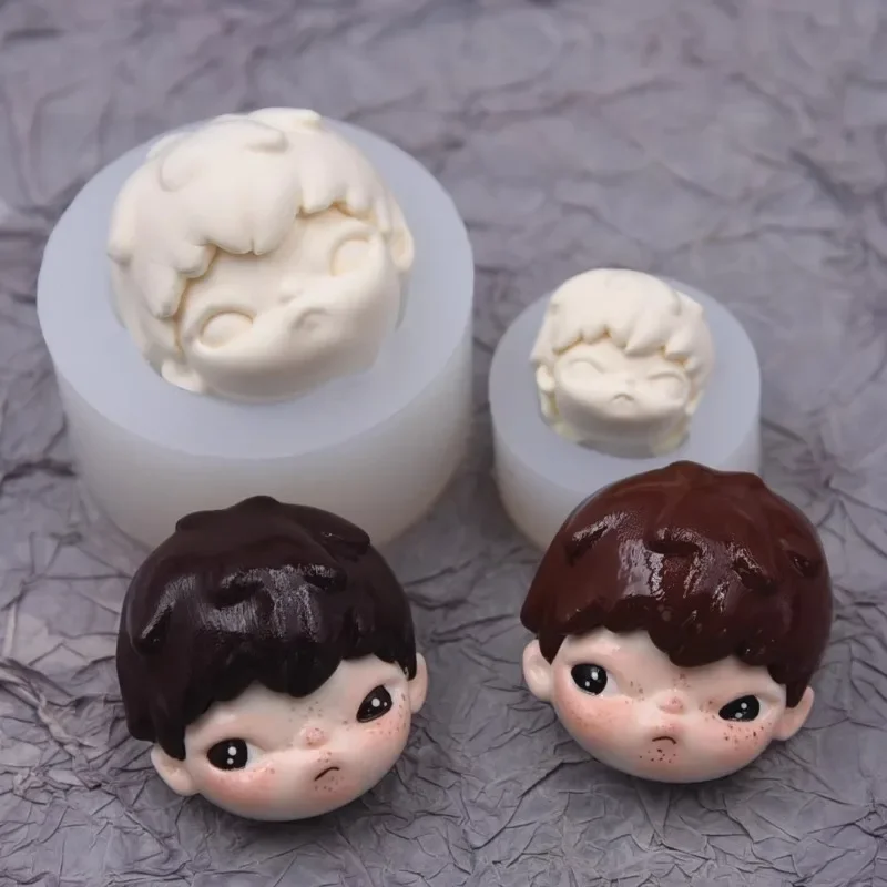 Ultra Light Clay Silicone Face Mold Stone Plastic Polymer Clay Resin Hand Pottery Mold DIY Cartoon Character Design Creation