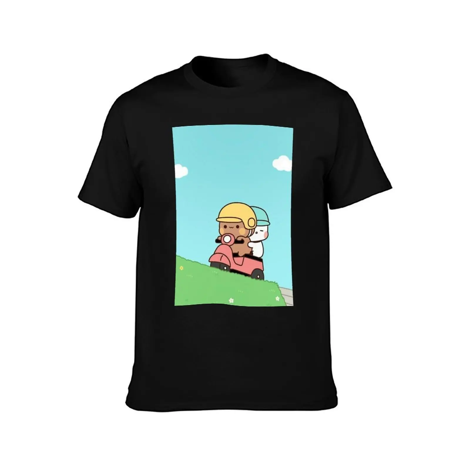 Cute Couple Bubu Dudu Are Going On A Ride T-Shirt man t shirt cotton T-Shirt