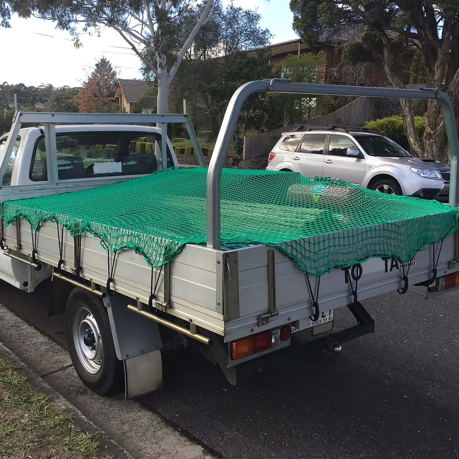 

Cargo Fixing Net for Truck Trailer Pickup Bed Nylon Elastic Bungee Net Tear Resistant Abrasion Resistant All Weather Heavy Duty