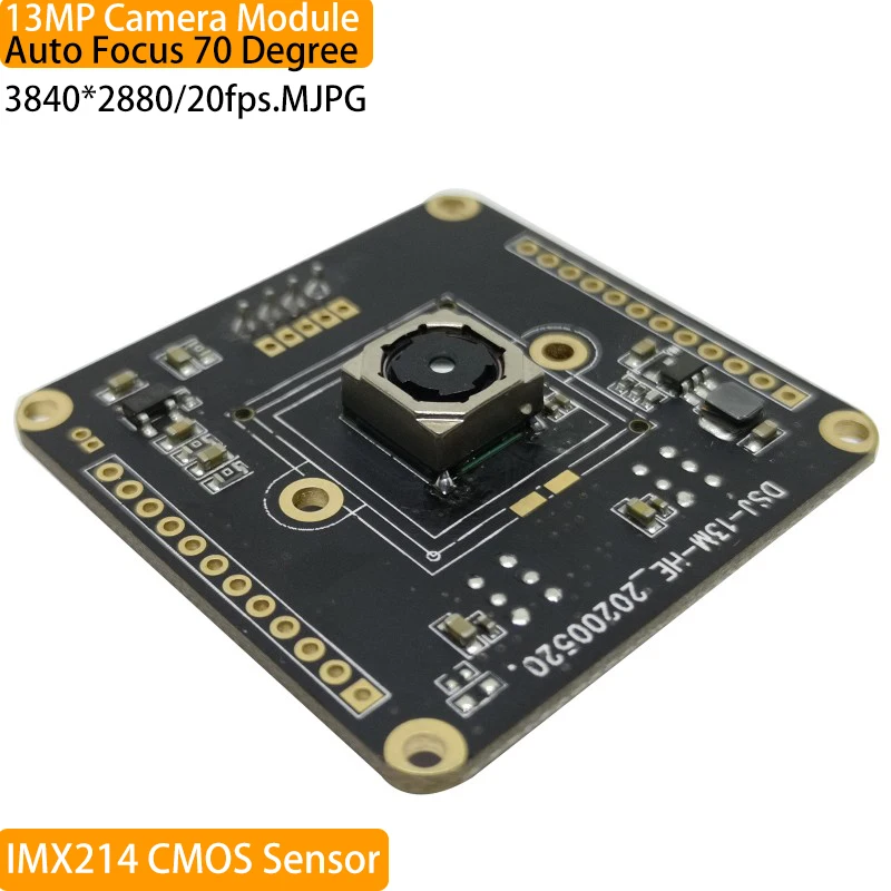 Industrial 4K HD Camera Module 13MP CMOS IMX214 Sensor USB2.0 UVC OTG Plug and Play For Creality Falcon 2, Xtool and Lightburn