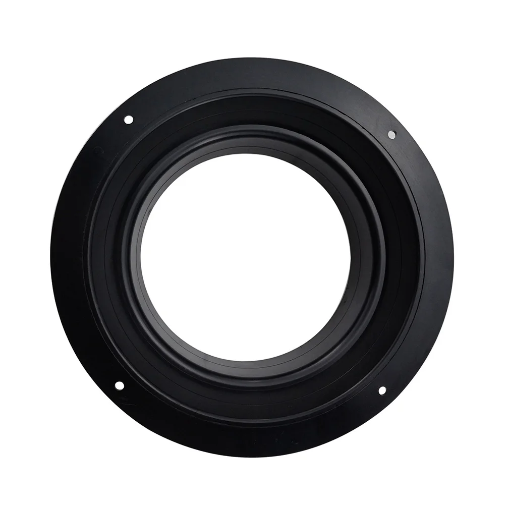 1pc 100-300mm ABS Round Pipe Flange Seat Ventilation Hose Connector Exhaust Pipe For Ducting System Easy Installation