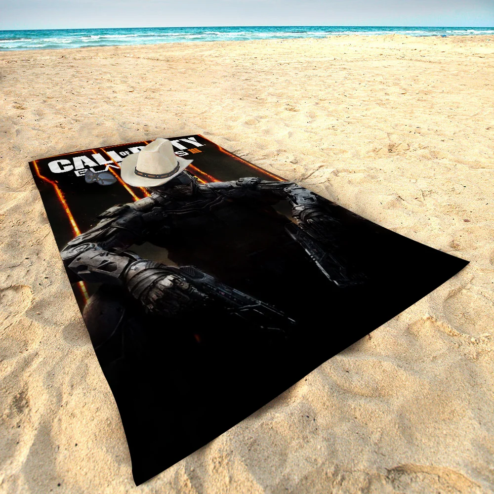 Call Of Duty Microfiber Beach Towel Absorbent Quick Dry Soft Yoga Swimming Resort Mountain Climbing Towel