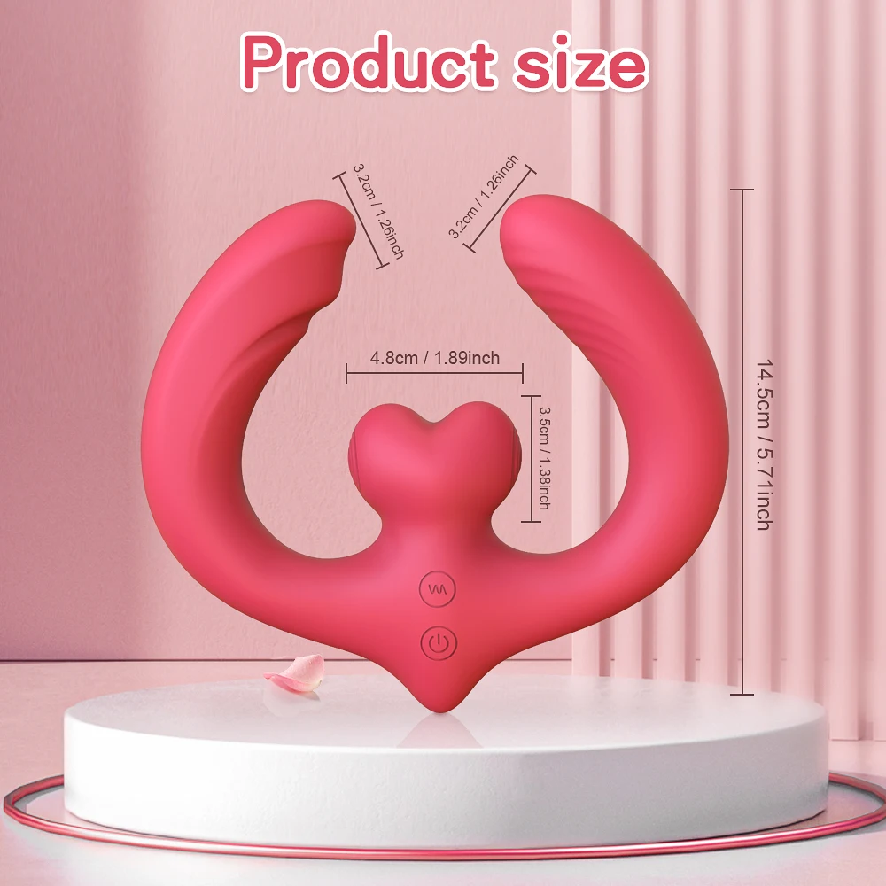 G-Spot Double-Ended Sex Toys Dildo Vibrator for Women Lesbian Couples 7 Modes Strapless Strap-on with Remote Control Adults Good