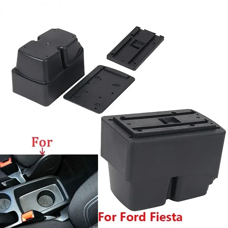 For Ford Fiesta Armrest box Interior details Parts special Retrofit parts Car accessories Center Storage box Car Arm