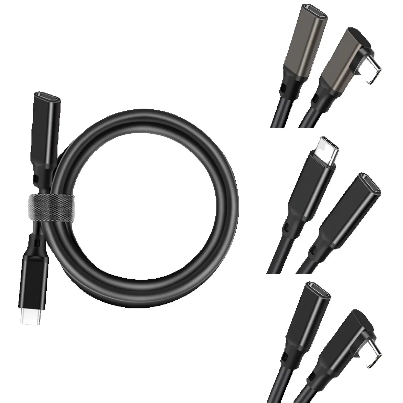 20Gbps Gen2 3 Type-C USB 3.1 Male To USB-C Female Extension Data Charging Cable Extender Cord Reversible Design 0.2m 1m 3M 5m