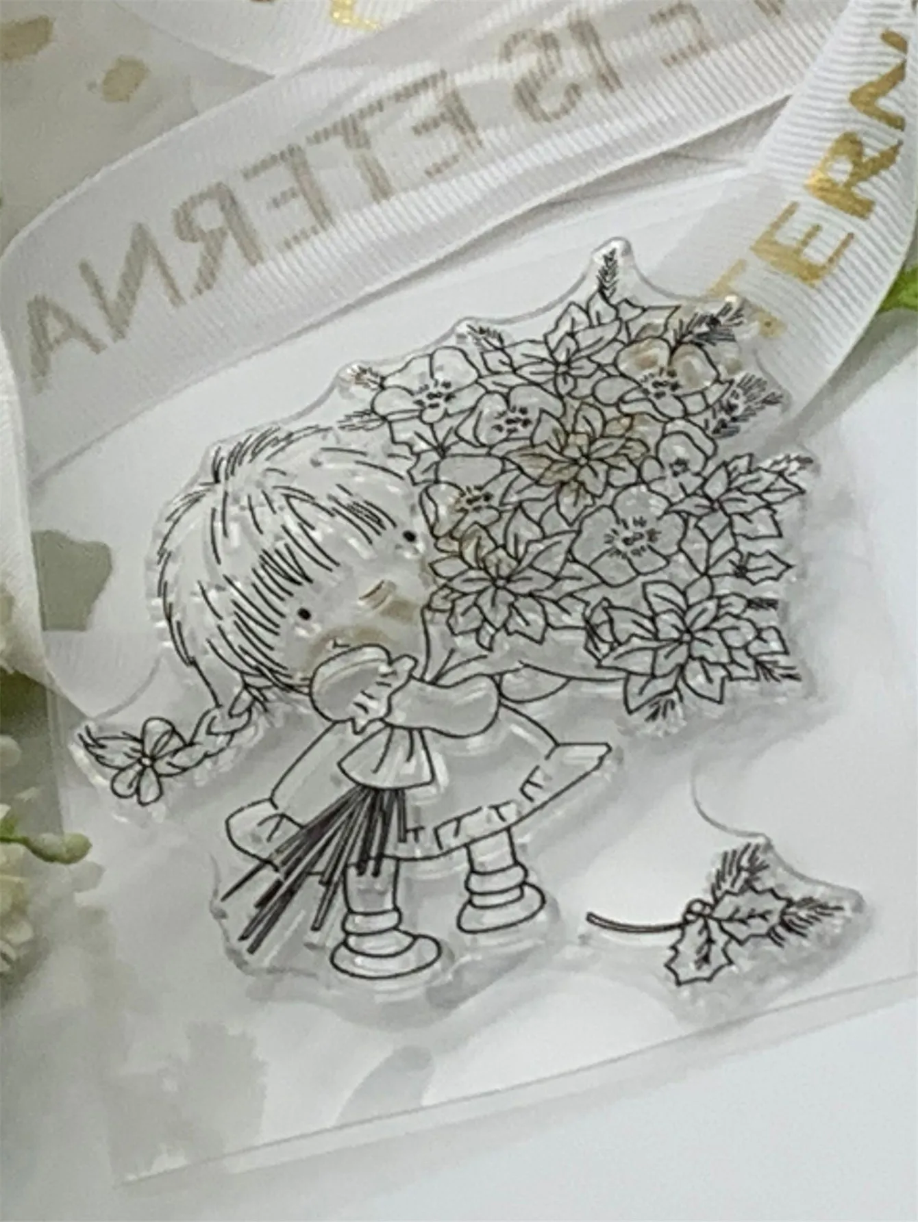 CustomClearGirl Words Rubber Silicone Clear Stamps For Scrapbooking Tampons Transparents Seal Background Stamp Card Making Diy