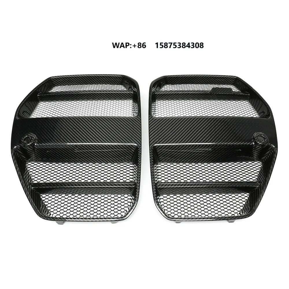 

G82 G80 Carbon Fiber Front Grille W/h Mesh ST Style for M3 G83 M4 Dry Carbon Front Bumper Kidney Grid Automotive Accessories