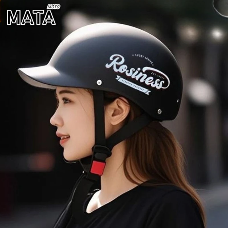 

Electric Scooter Helmet Summer Baseball Hard Hat Sunscreen Half Helmet Battery Car Scoop Helmet Light Four Seasons Universal