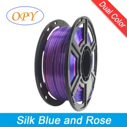 Opy Dual Color Silk Filament 1Kg 100g 10m 1.75Mm Gold Rose Yellow Pink Plastic 3D Printer Blue Green Color High Precision Thread