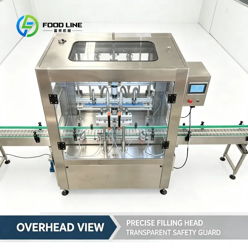 Customized stainless steel frame liquid filling machine oil bottling device multi filling heads for bottled oil production line