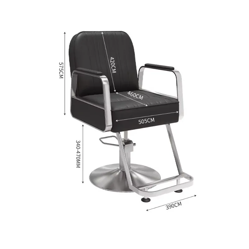 Aesthetic Leather Barber Chair Luxury Personalized Equipment Special Salon Chair Hydraulic Neck Support Barbearia Furniture