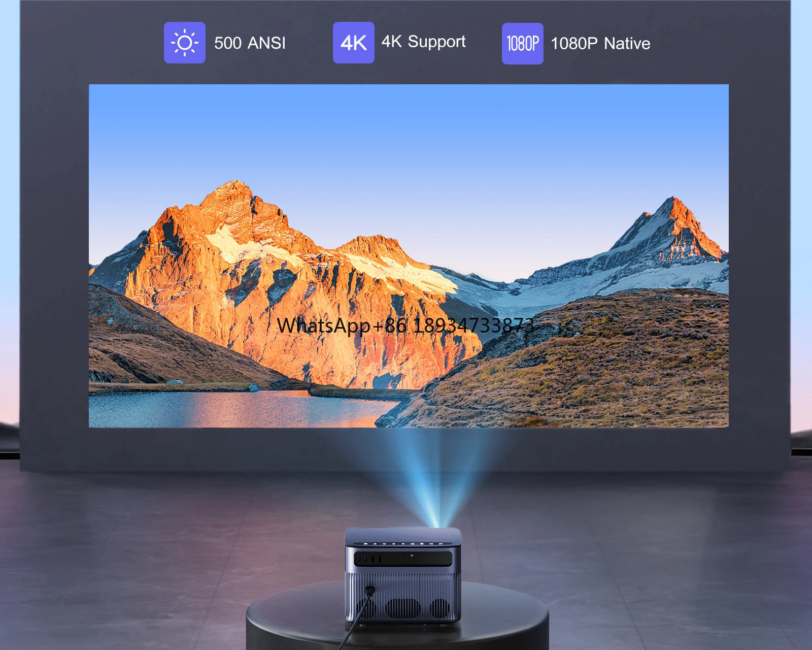 Wimius P64 AOSP Projector With Wifi And Bluetooth For Home Cinema Full HD 1080P Projector Manufacturer In China