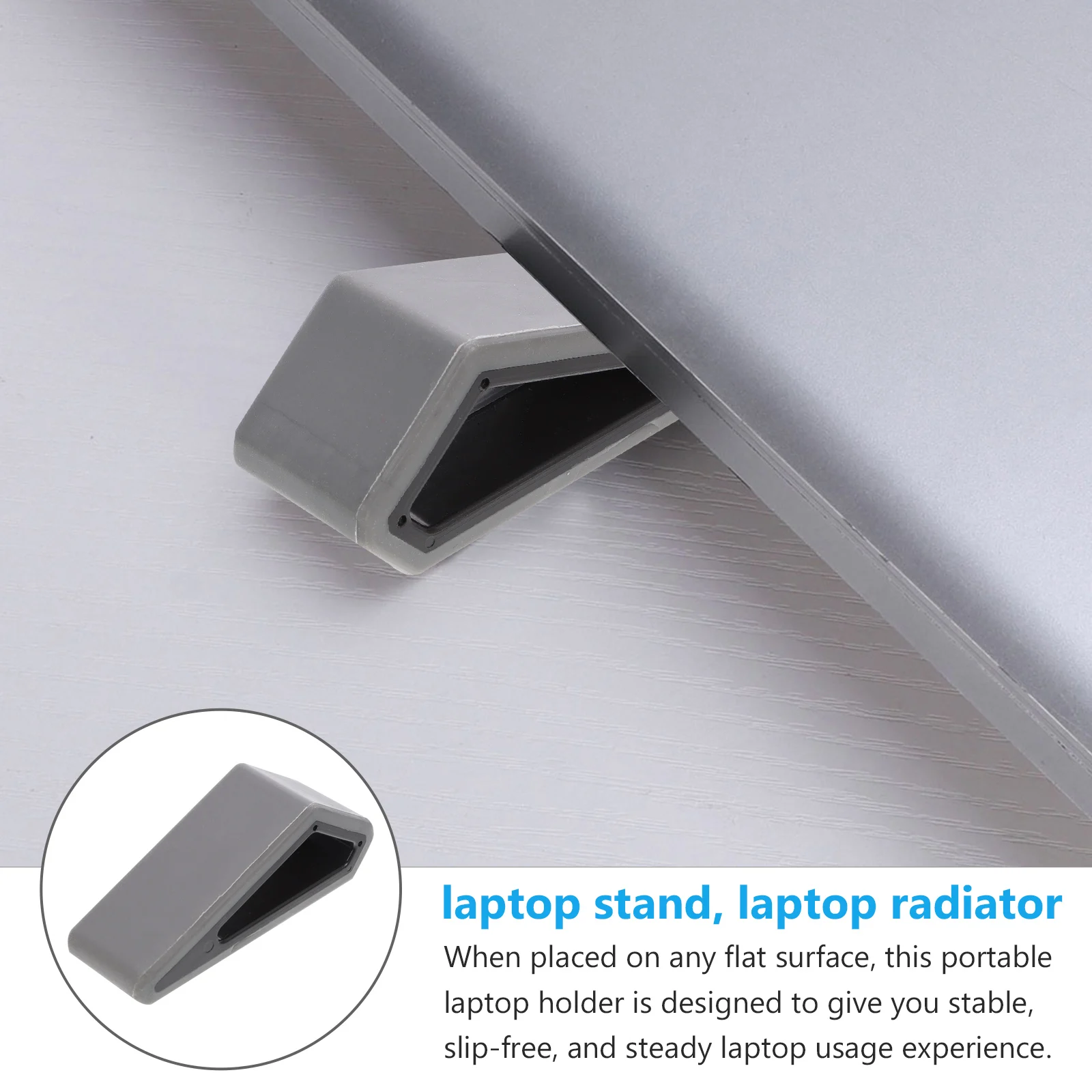 2pcs Laptop Stand Adjustable Height Notebook Support Elevate Feet Computers Silicone Plastic Non Slip Perfect Angle Work