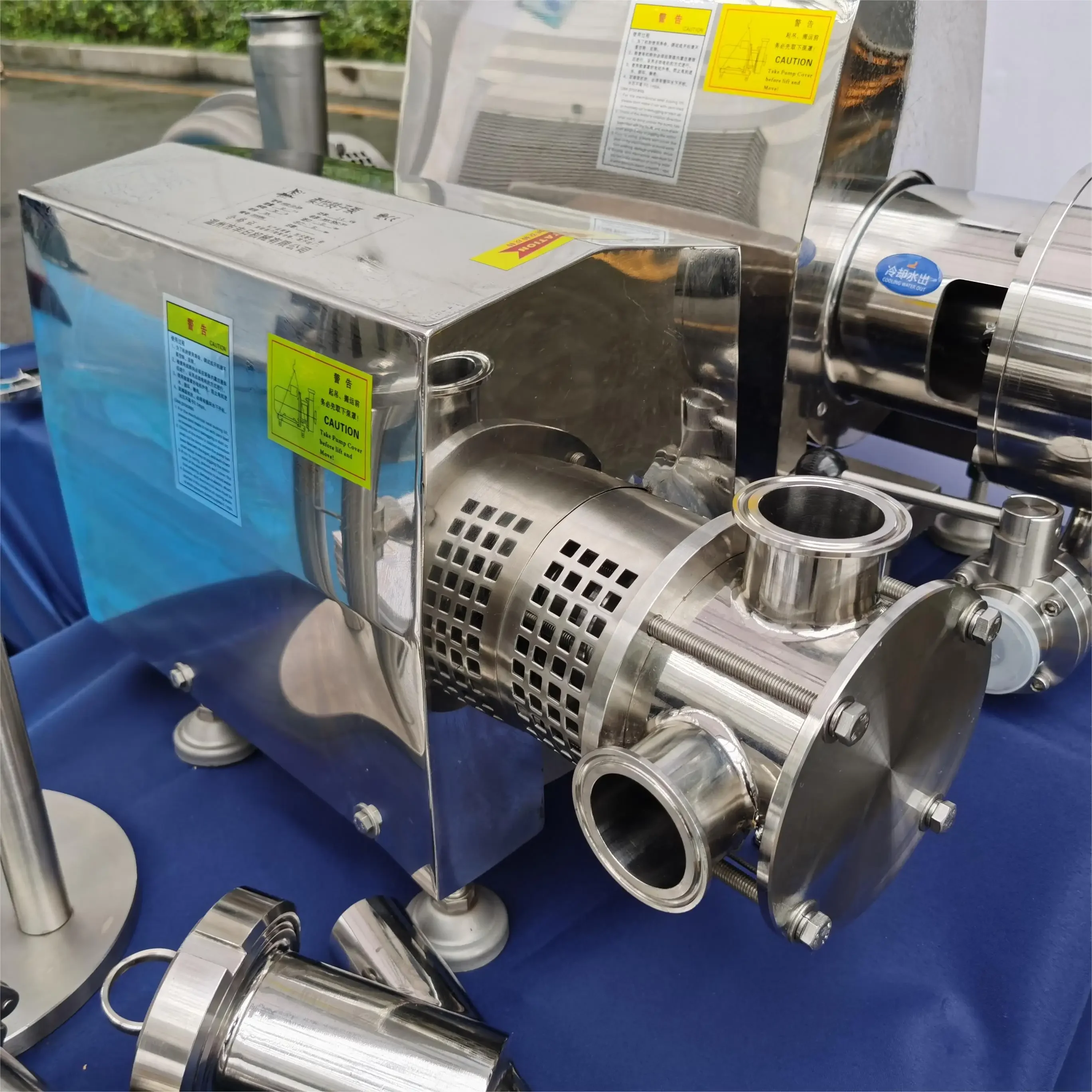 1.5KW High Viscosity Ketchup Stainless Steel Positive Displacement Pump Sanitary Flexible Impeller Rotor Pump