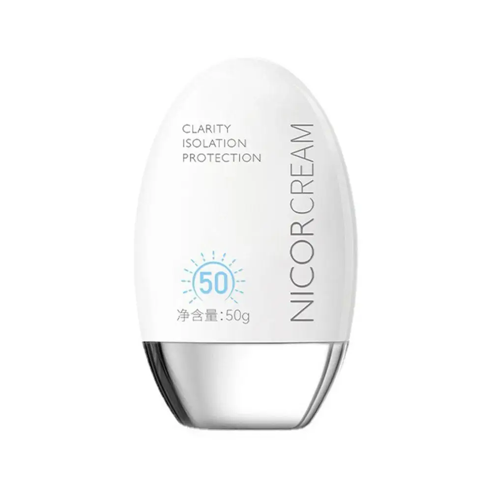Crema solare SPF 50 per il viso Protezione isolante per il corpo Lozione solare per donna 50ml Crema idratante per la pelle quotidiana all'aperto estiva U5O6