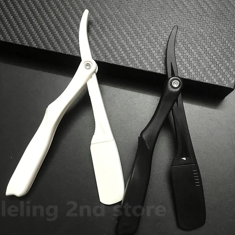 Ручная бритва с прямым краем, пластиковая парикмахерская бритва, складная бритва для бритья, резак для бороды, прямая бритва, оптовая продажа для мужчин