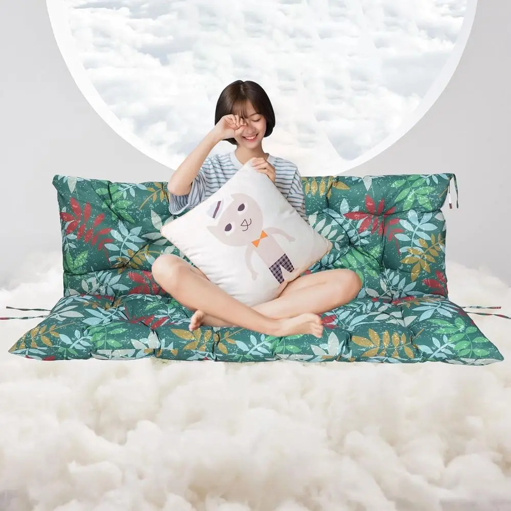 

4 толстых уличных подушки для дивана-лоусит с подголовником, водостойкие, зеленые, 40x60 см