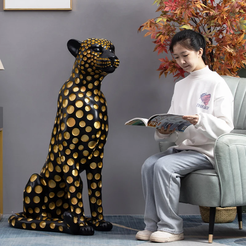 

Lucky leopard large landing welcome light luxury opening gift