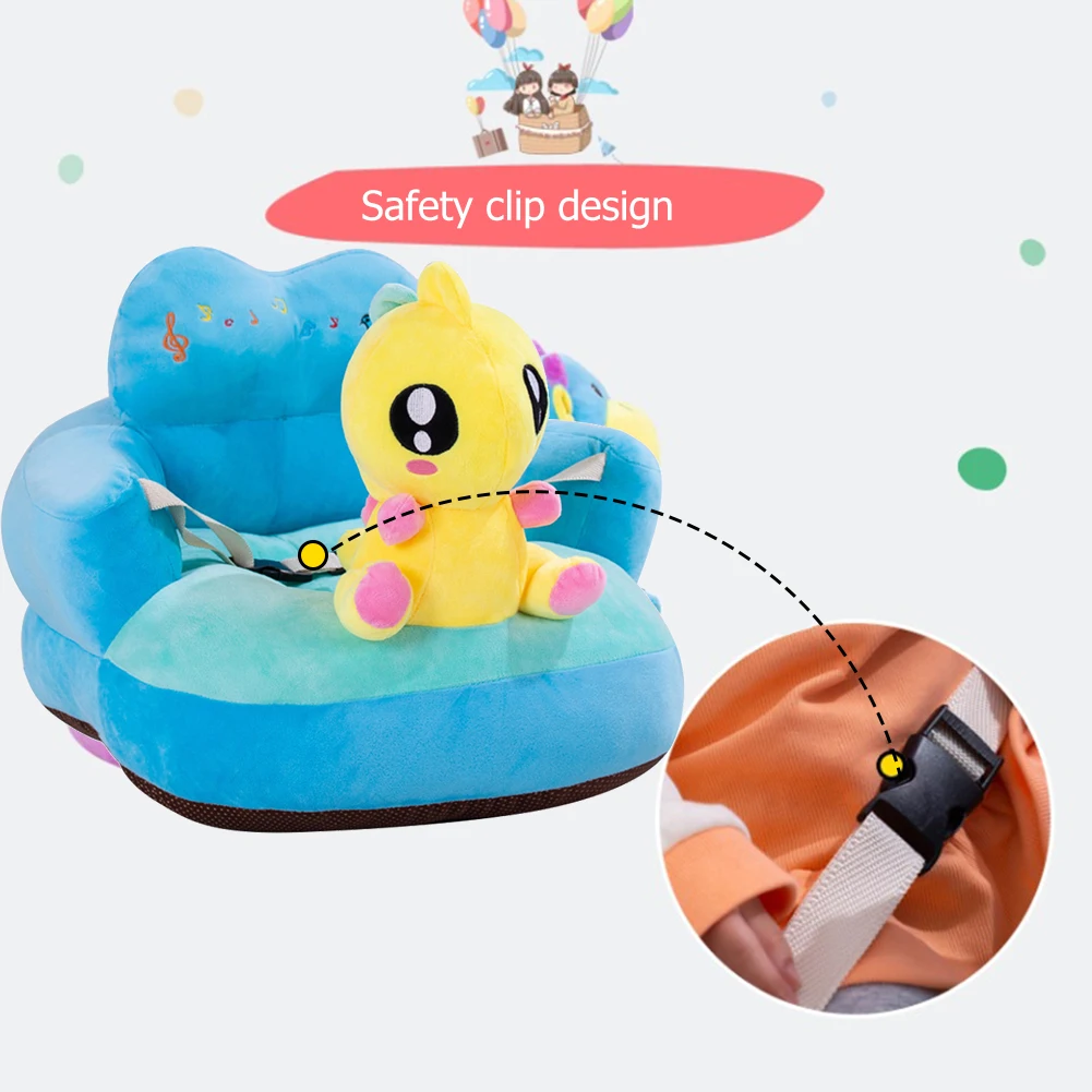 Baby Sofa Support Seat Cover Baby Plush Chair Feeding Chair Comfortable Toddler Nest Puff Washable Without Filler