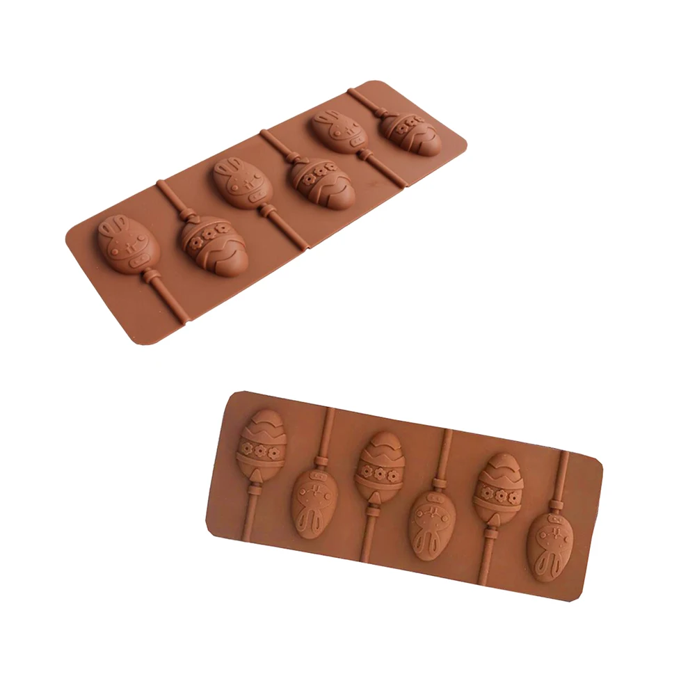 

Easter Egg Silicone Molds Nonstick Chocolate Cake Candy Soap Diy Baking Tools 3D Lollipop Mold Food Grade Safe