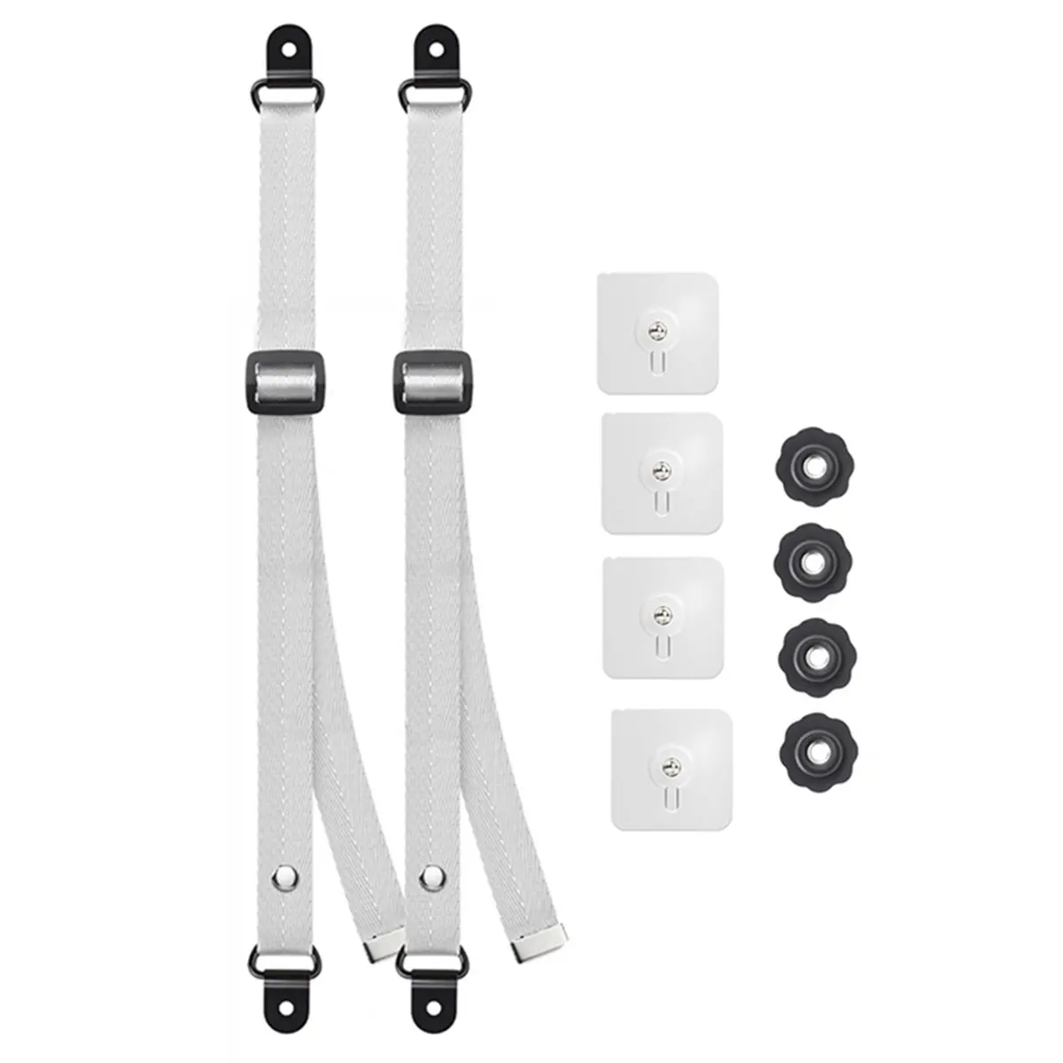 HOT! 2Pcs Adjustable TV Safety Straps,No-Drill Adhesive Anti-Tip Furniture Anchors for Baby Proofing,Flat Screens Fix to Wall