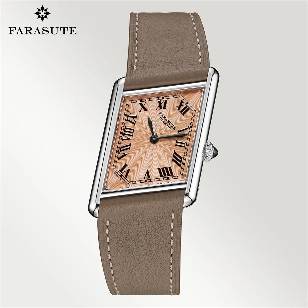 FARASUTE Nieuwe Unieke Vierkante Roestvrij Staal Quartz Horloge Mannen Casual Saffierglas Zwitserse Beweging Waterdichte Horloges Mannelijke