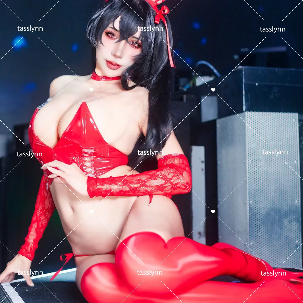 

Game Azur Lane Taihou Cosplay Costume L2D IJN Taihou Swimsuit Cosplay Red Bikini Set Taihou Bunny Suit Summer Swimwear